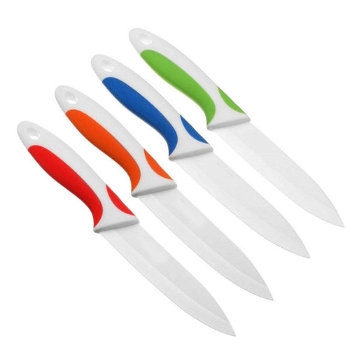Hoomall 3/4/5 Inch White  Colorful Handle Ceramic Paring Kitchen Knives Cooking Tool Ceramic Knife High Quality