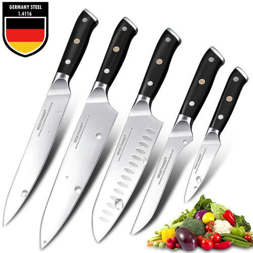 Japanese Kitchen Knives 8 inch Chef Knife Set Germany 1.4116 High Carbon Steel Santoku Fishing Sharp Cooking Knife Handmade